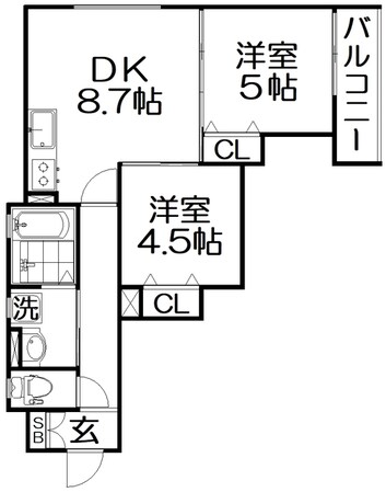 ピレーネ明和の物件間取画像